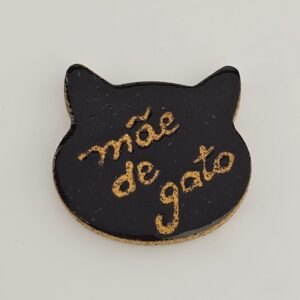 ÍMÃ DE GELADEIRA <br /> Mãe de Gato<br /> Preto