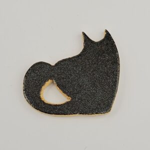ÍMÃ DE GELADEIRA <br /> Giancarlo<br /> Preto glitter