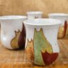 CONJUNTO DE 4 COPOS AMASSADOS - CAFÉ<br /> Gangue<br>Multicolorido