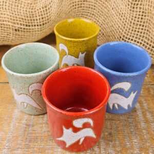 CONJUNTO DE 4 COPOS RETOS<br /> Sapecão<br>Multicolorido