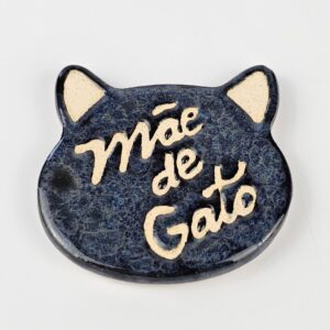 ÍMÃ DE GELADEIRA <br /> Mãe de Gato<br /> Obsidiana