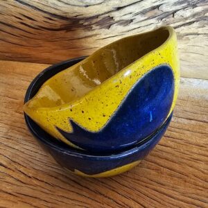CONJUNTO DE 2 BOWLS  <br /> Maricota Duo <br /> Azul e amarelo