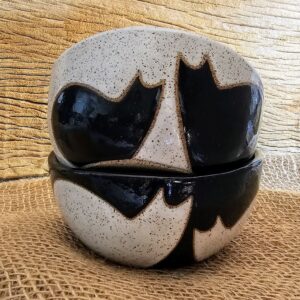 CONJUNTO DE 2 BOWLS  <br /> Maricota Duo <br /> Preto e branco