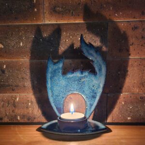 PORTA-VELAS GUARDIÃO DA LUZ<br /> Arrepiooooo <br /> Azul