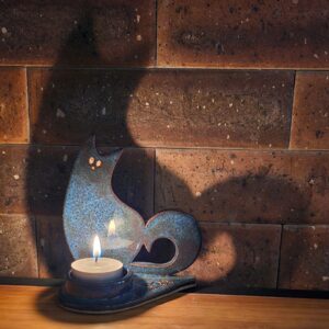 PORTA-VELAS GUARDIÃO DA LUZ<br /> Charlotte <br /> Azul