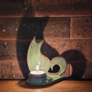 PORTA-VELAS GUARDIÃO DA LUZ<br /> Charlotte <br /> Verde Equador