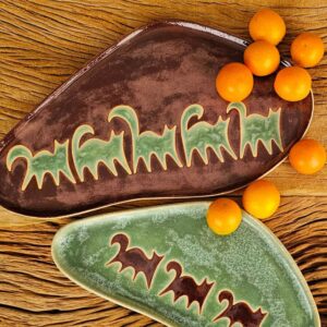 CONJUNTO 2 TRAVESSAS TRIANGULARES <br />Sapequinhas<br />Verde fosco e vinho