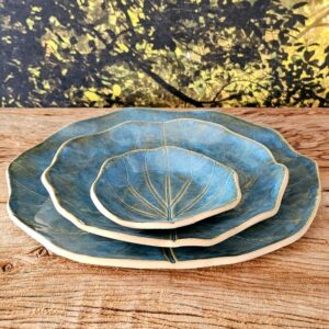 CONJUNTO 3 TRAVESSAS ORGÂNICAS<br />Sopro da Mata<br />Azul