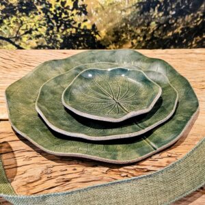 CONJUNTO 3 TRAVESSAS ORGÂNICAS<br />Sopro da Mata<br />Verde escuro