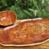 CONJUNTO TRAVESSA E BOWL<br />Patinhas da Piche<br />Terracota