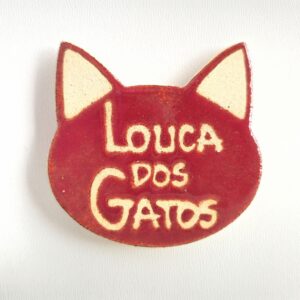 ÍMÃ DE GELADEIRA <br /> Louca dos Gatos<br /> Vinho